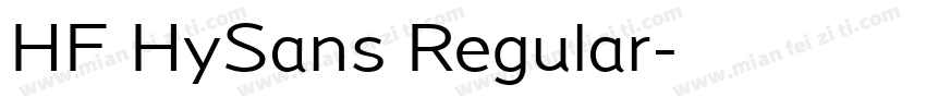 HF HySans Regular字体转换